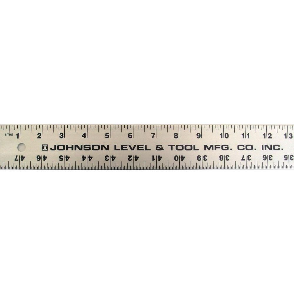 Johnson 60" Durable Aluminum Straight Edge Ruler Measure Tool Rule Measuring SAE 
