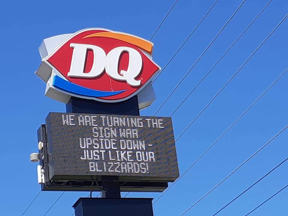 DQ gets in on the sign war