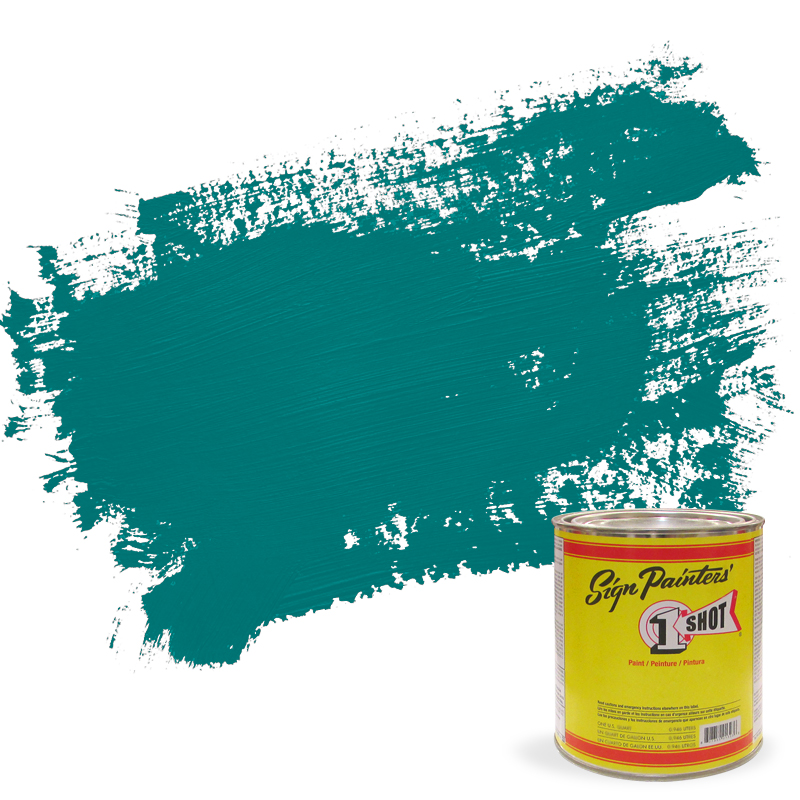 1/2 Pint 1 Shot PEARLESCENT DARK GREEN Paint Lettering Enamel for